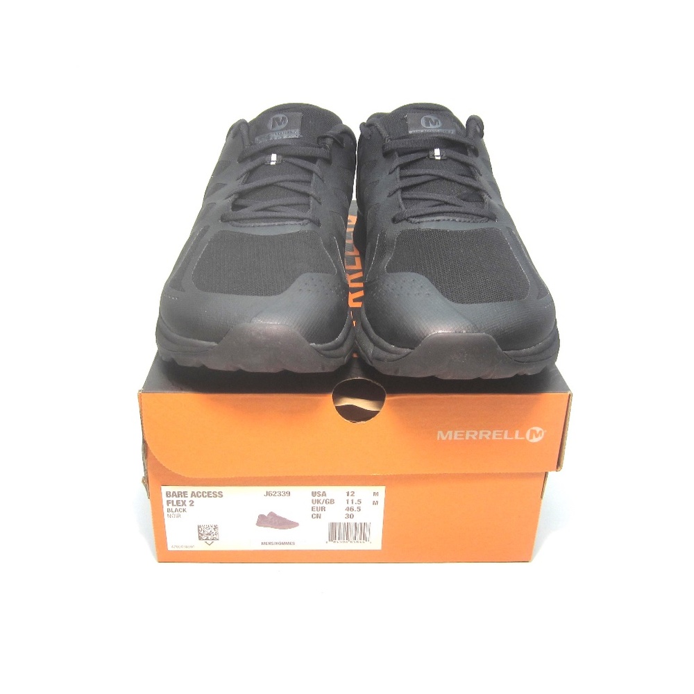 Merrell Bare Access Flex 2 mens size 12 black shoe